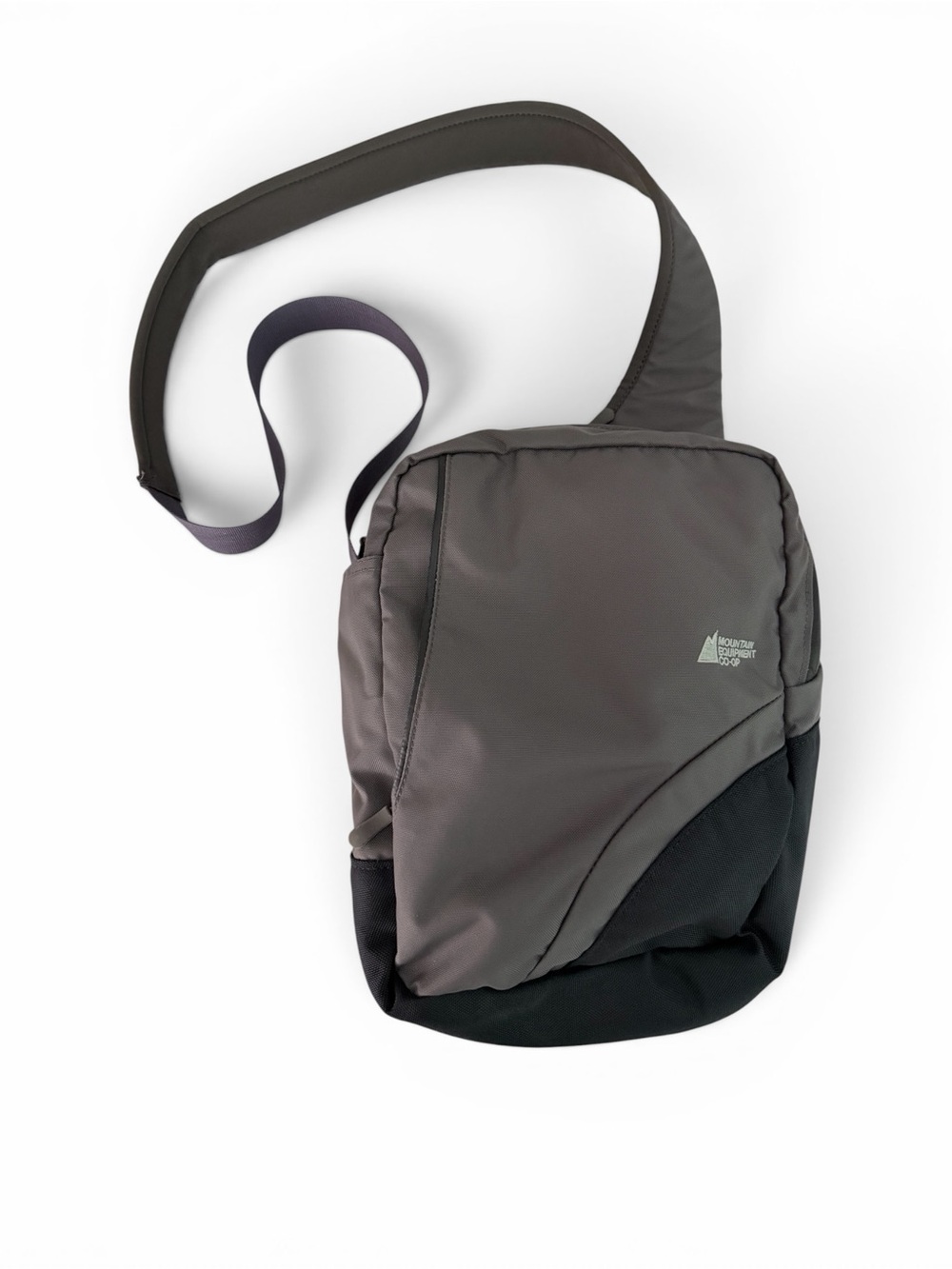MEC Gray Sling Crossbody Travel Hiking Everyday Bag
